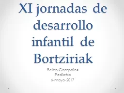 XI jornadas de desarrollo infantil de