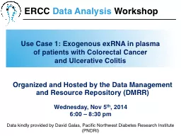 Use Case  1:  Exogenous exRNA in plasma