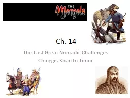 Ch. 14  The Last Great Nomadic Challenges