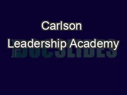 Carlson Leadership Academy