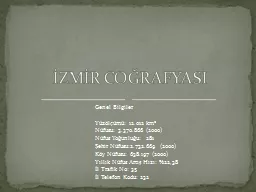 PPT-İZMİR COĞRAFYASI Genel Bilgiler