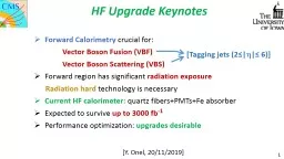 HF Upgrade Keynotes Forward Calorimetry