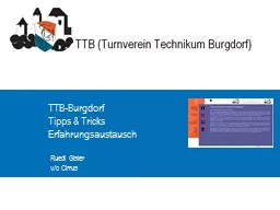 TTB-Burgdorf   Tipps & Tricks