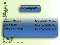 Kelompok  2 Elvrado   Wega