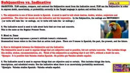 PPT-Subjunctive vs. Indicative