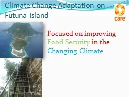 Climate Change Adaptation on  Futuna Island