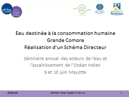 09/06/2015 1 Séminaire annuel Mayotte 9 et 10 juin