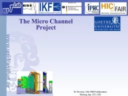 The Micro Channel Project