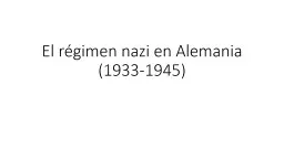 El régimen nazi en Alemania (1933-1945)