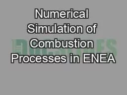 Numerical Simulation of Combustion Processes in ENEA