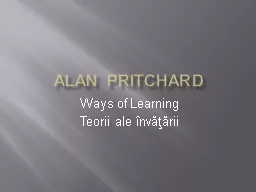 ALAN PRITCHARD Ways of Learning