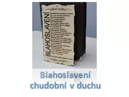 PPT-Blahoslavení chudobní