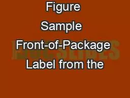 Figure Sample  Front-of-Package Label from the