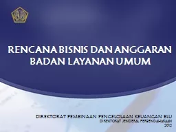 DIREKTORAT PEMBINAAN PENGELOLAAN KEUANGAN