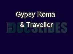 PPT-Gypsy Roma & Traveller