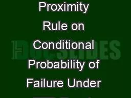 Effect of Proximity Rule on Conditional Probability of Failure Under PTS Events