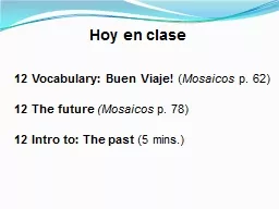 12  Vocabulary : Buen Viaje!