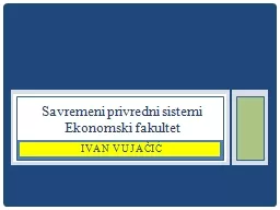 Ivan Vujačić Savremeni privredni sistemi