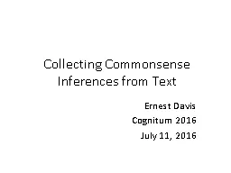 Collecting Commonsense Inferences from Text