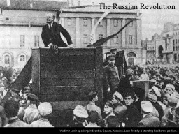 PPT-The Russian Revolution Vladimir Lenin speaking in