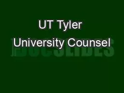 UT Tyler University Counsel