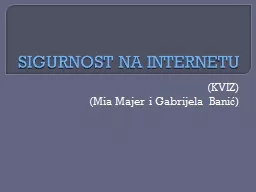 SIGURNOST NA INTERNETU (KVIZ)