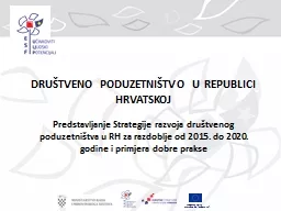 PPT-DRUŠTVENO PODUZETNIŠTVO U REPUBLICI HRVATSKOJ