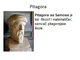 PPT-Pitagora Pitagora sa Samosa