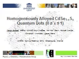 Homogeneously Alloyed CdSe