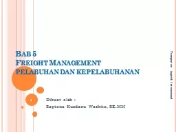 Bab 5 Freight Management