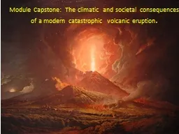 Module Capstone: The climatic and societal consequences of a modern catastrophic volcanic