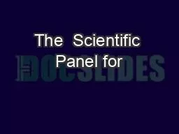 The  Scientific Panel for