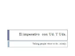 PPT-El imperativo con Ud . Y