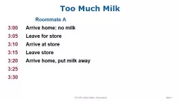 Too Much Milk Roommate A