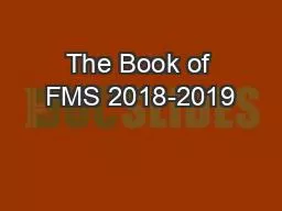 The Book of FMS 2018-2019