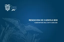 RENDICIÓN DE CUENTAS 2018