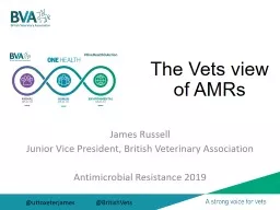 The Vets view of AMRs James Russell