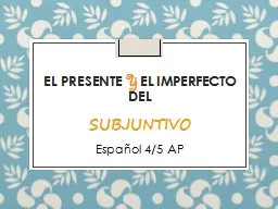 PPT-El presente y el imperfecto