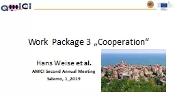 Work Package 3 „Cooperation“