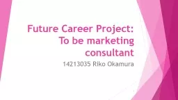 Future Career Project: To be marketing