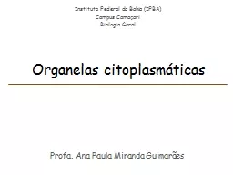 Organelas citoplasmáticas