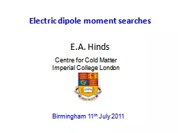 PPT-Electric dipole moment searches