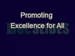 Promoting Excellence for All