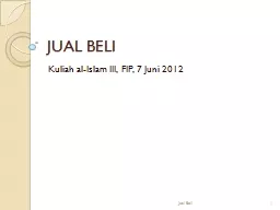 JUAL BELI Kuliah al-Islam III, FIP, 7 Juni 2012