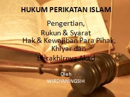 HUKUM PERIKATAN ISLAM 	 Pengertian,