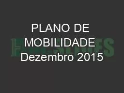 PPT-PLANO DE MOBILIDADE Dezembro 2015