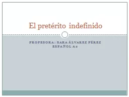 PPT-Profesora: Sara Álvarez Pérez