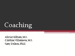 Coaching Alicia Sullivan, M.S