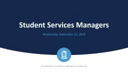 Student Services Managers