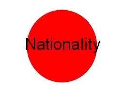 Nationality Nationality GRAMMAR STRUCTURE